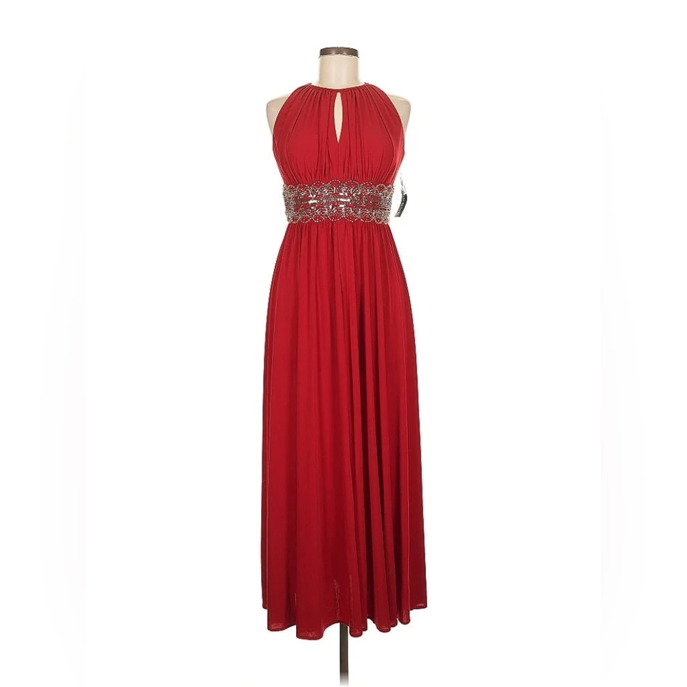 R&M Richards Halter Maxi Evening Gown
